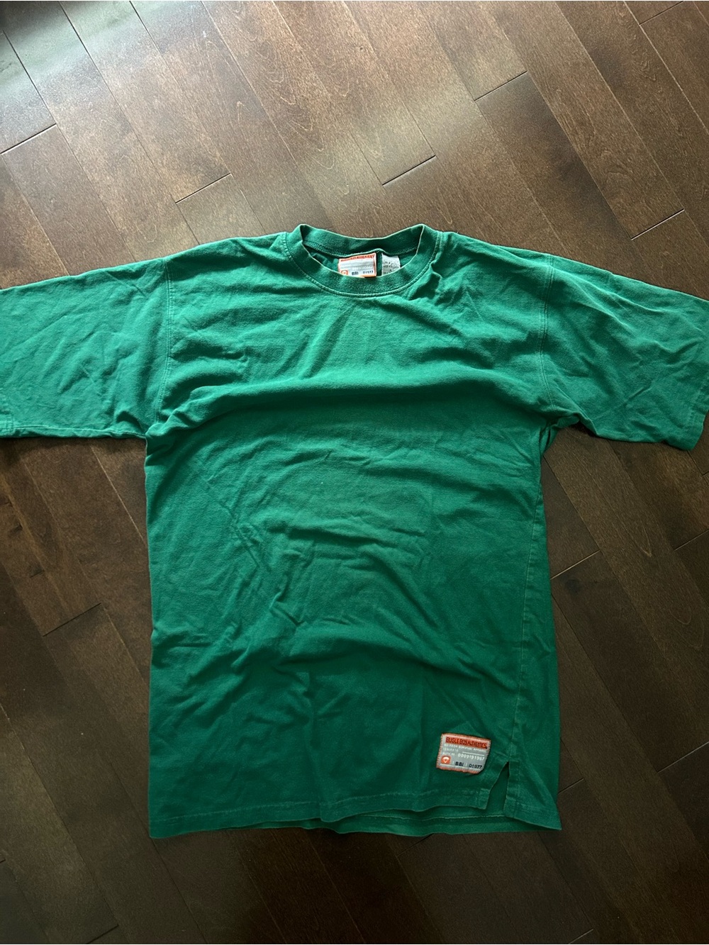 y2k Bugle Boy Hi Tech Survival Apparel Green Heavyweight T Shirt